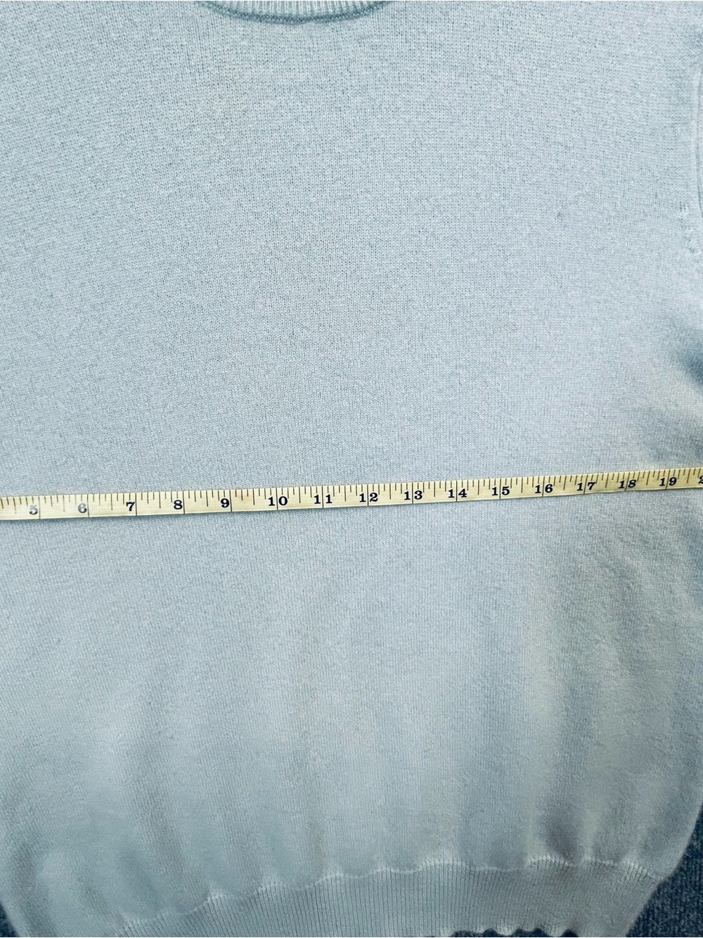 2- ply Cashmere Light Blue Mock Neck Sweater - Soft Cozy Knit - Picture 4 of 5